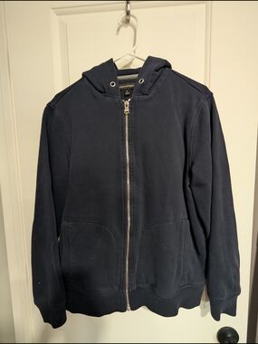 Banana Republic Men's Navy Zip Hoodie Jacket